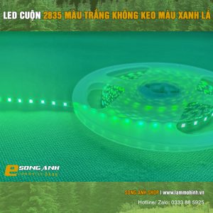led cuộn 2835 không keo màu xanh lá