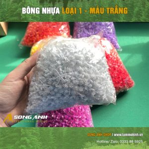 Bông nhựa mô hình màu trắng