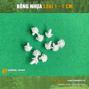 Bông nhựa mô hình loại 1 - 1cm màu trắng