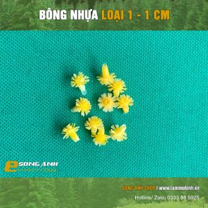 Bông nhựa mô hình loại 1 - 1cm màu vàng