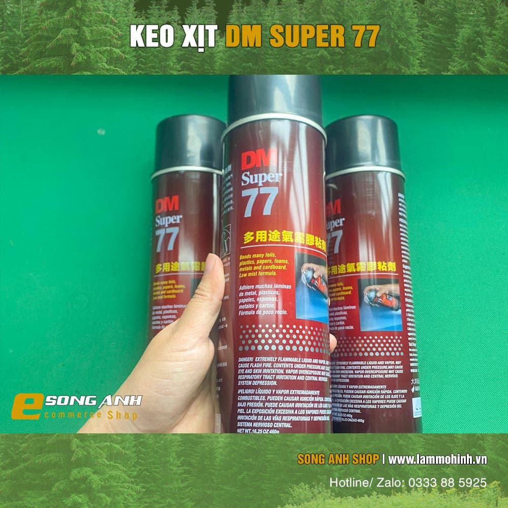 Keo xịt DM Super 77 – chai 460 gram