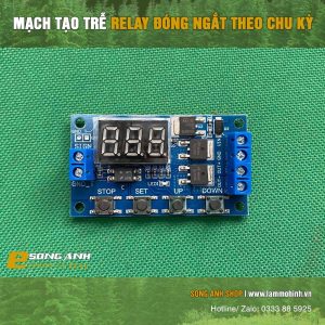 Bo mạch tạo trễ relay đóng ngắt theo chu kỳ (IC)