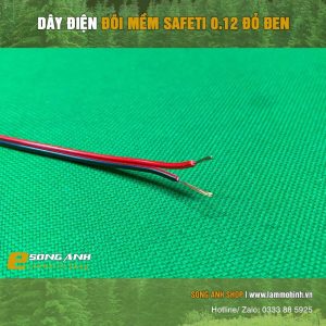 Alternative view of Dây điện đôi mềm SAFETI 0.12 màu đỏ đen (QH)