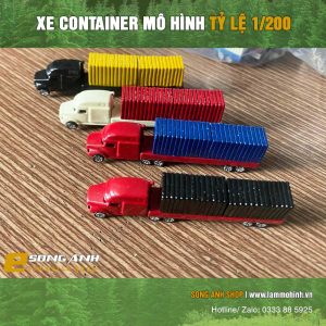 Xe container mô hình loại 1 không đèn tỉ lệ 1/200
