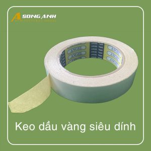 Alternative view of Băng keo 2 mặt dầu Angel | Lớp keo vàng đậm