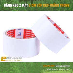 Băng keo 2 mặt loại giấy Happy Tape