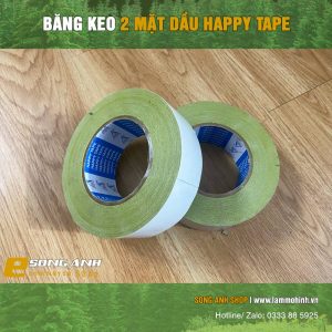 Băng keo 2 mặt dầu Happy Tape