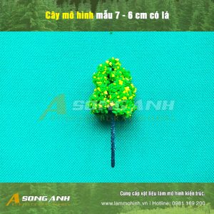Cây mô hình mẫu 7 - 6 cm có lá