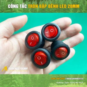 Alternative view of Công tắc tròn bập bênh LED 20mm