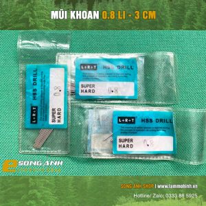 Mũi khoan 0.8 li 3 cm