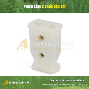 Phích cắm 2 chấu đầu âm 6A - 250V