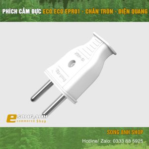 Phích cắm đực 2 chấu ECO ECO EPR01 - chân tròn Điện Quang  (AP)