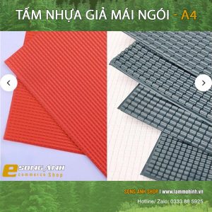 Tấm nhựa giả mái ngói nhựa mô hình khổ A4