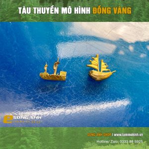 Thuyền buồm mô hình đồng vàng | Thuyền buồm nhiều kích thước