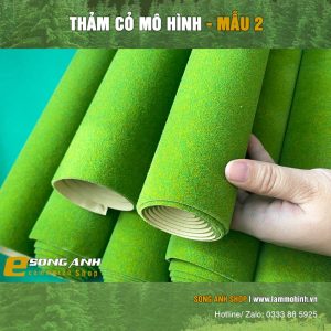 Thảm cỏ mô hình cắt theo hình cho sa bàn - Ảnh 3