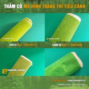 Thảm cỏ mô hình cắt theo hình cho sa bàn