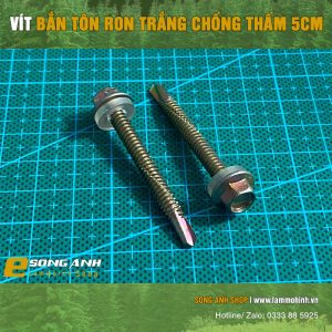 Vít bắn tôn ron trắng chống thấm | Nhiều loại kích thước